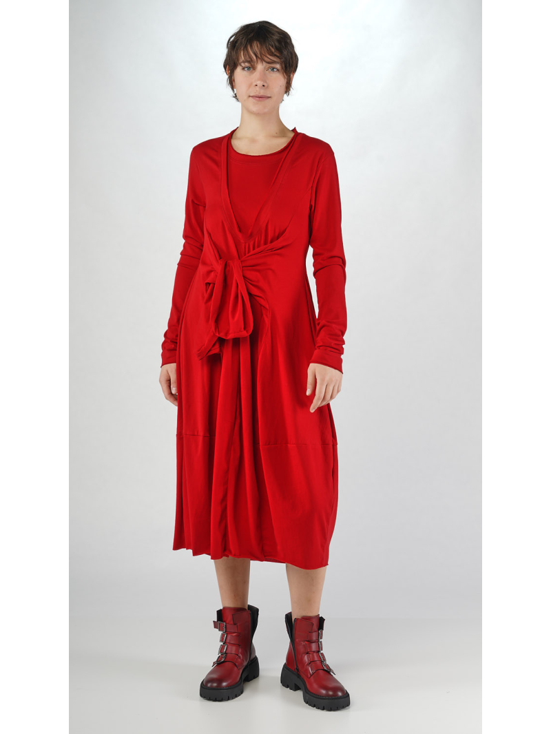 Rundholz Black Label - Tailliertes Jersey Kleid mit Schleife zum Binden - 2253330904