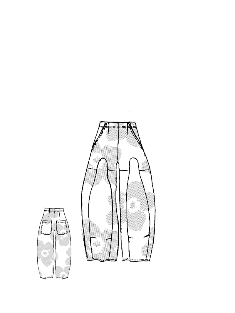 Rundholz Black Label - Ballonförmige Baumwoll Stretch Hose - 2253390106