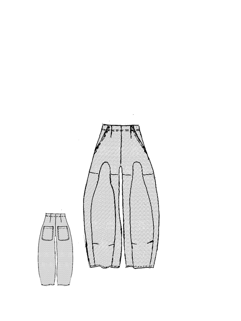 Rundholz Black Label - Ballonhose mit Flockdruck von black label - 2253390116