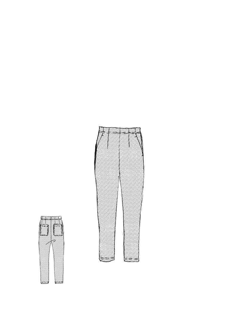 Rundholz Black Label - Schmale Baumwoll Stretch Hose - 2253390117