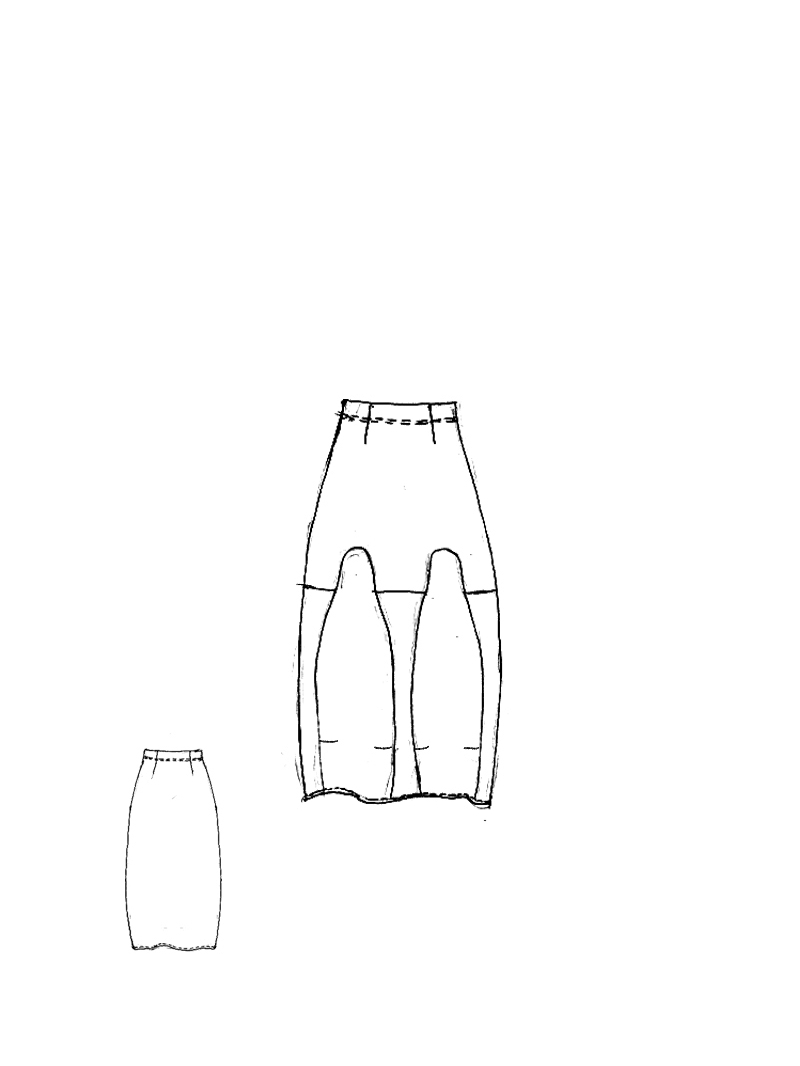 Rundholz Black Label - Tulpenförmiger Baumwoll Stretch Rock - 2253390325