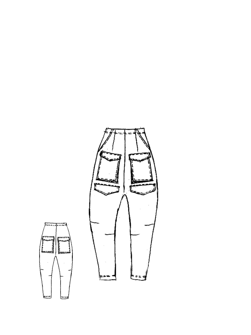 Rundholz Black Label - Tulpenform-Hose aus hochwertigem Material - 2253410106