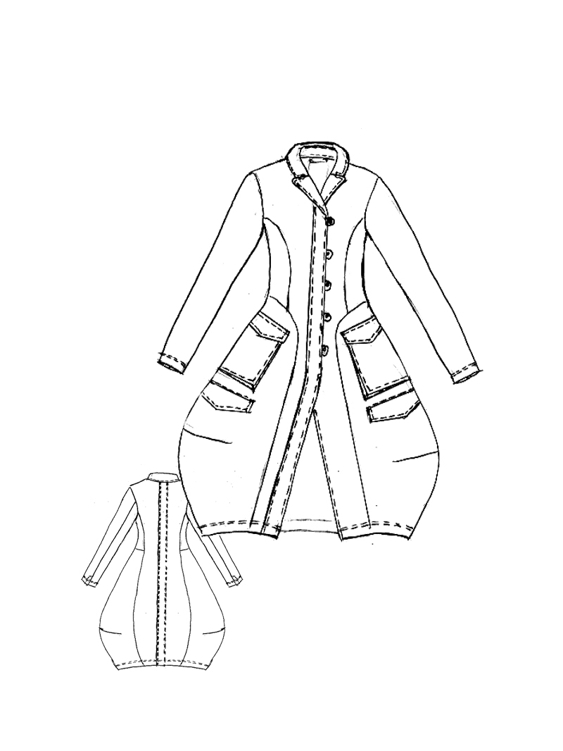 Rundholz Black Label -  Ballon-Mantel mit Reverskragen von Black Label - 2253411202