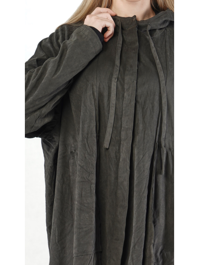 Rundholz Black Label - Ausgestellte Velour Jacke mit Kapuze - 2253421103