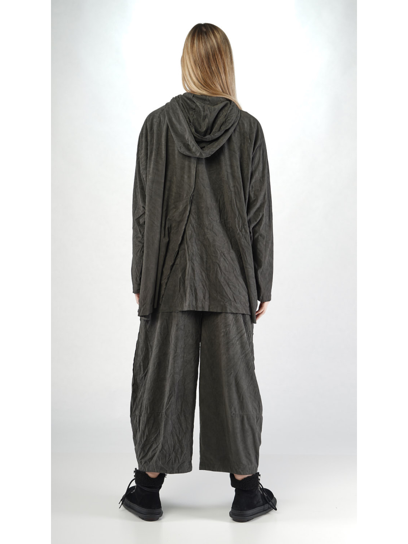 Rundholz Black Label - Ausgestellte Velour Jacke mit Kapuze - 2253421103