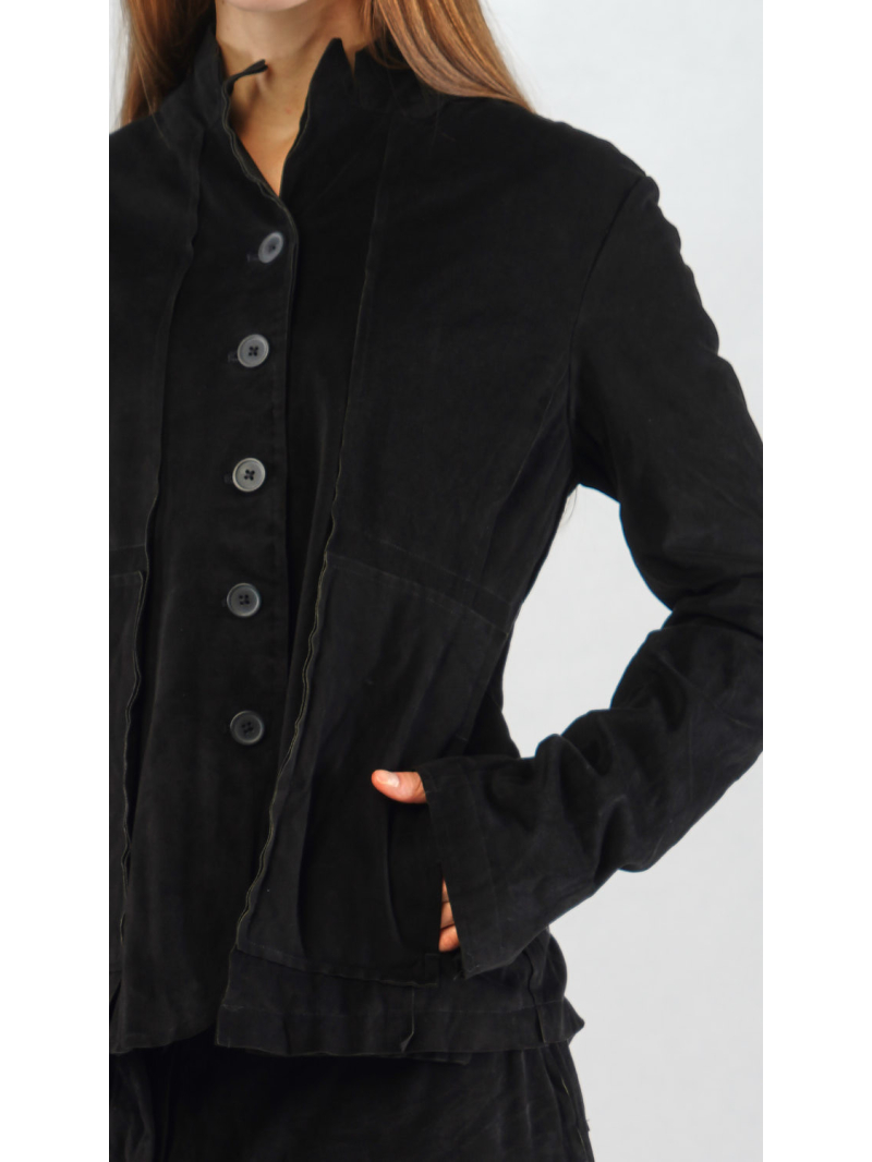 Rundholz Black Label - Gerade schmale Velour Jacke - 2253421105