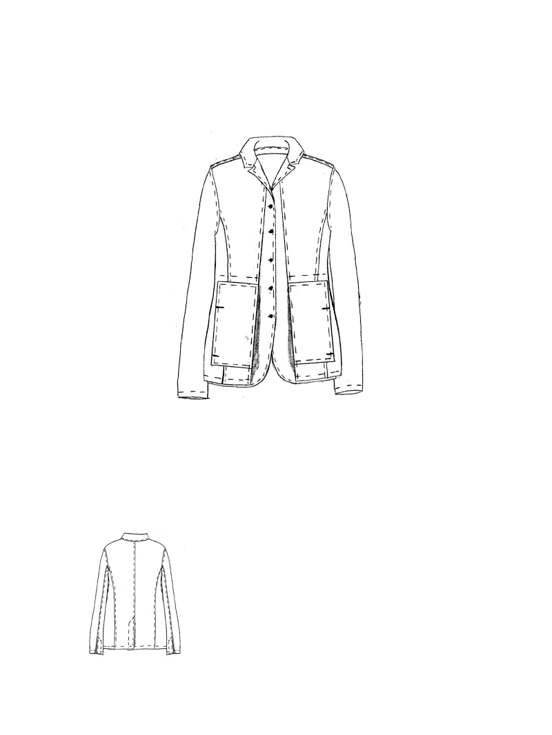 Rundholz Black Label - Gerade schmale Velour Jacke - 2253421105