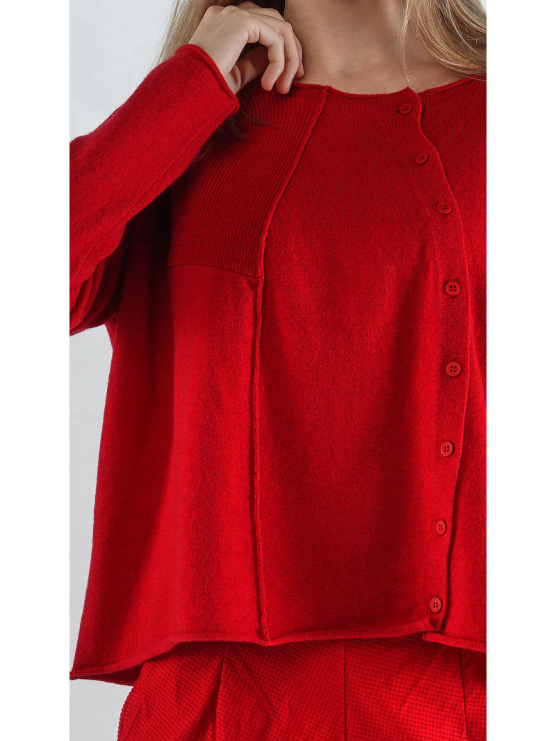 Rundholz Black Label - Woll mix Strickjacke mit Knöpfen - 2253457102