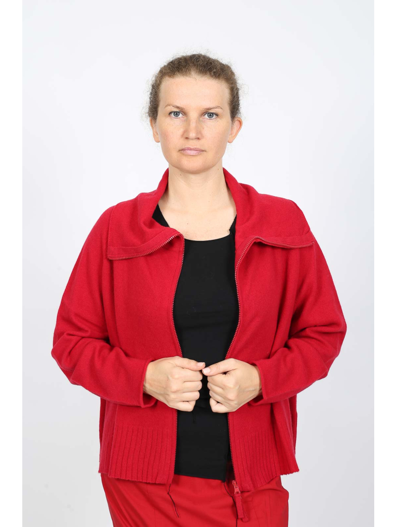 Rundholz Black Label - Oversize Strickjacke mit Reißverschluss und Rollkragen - 2253457109