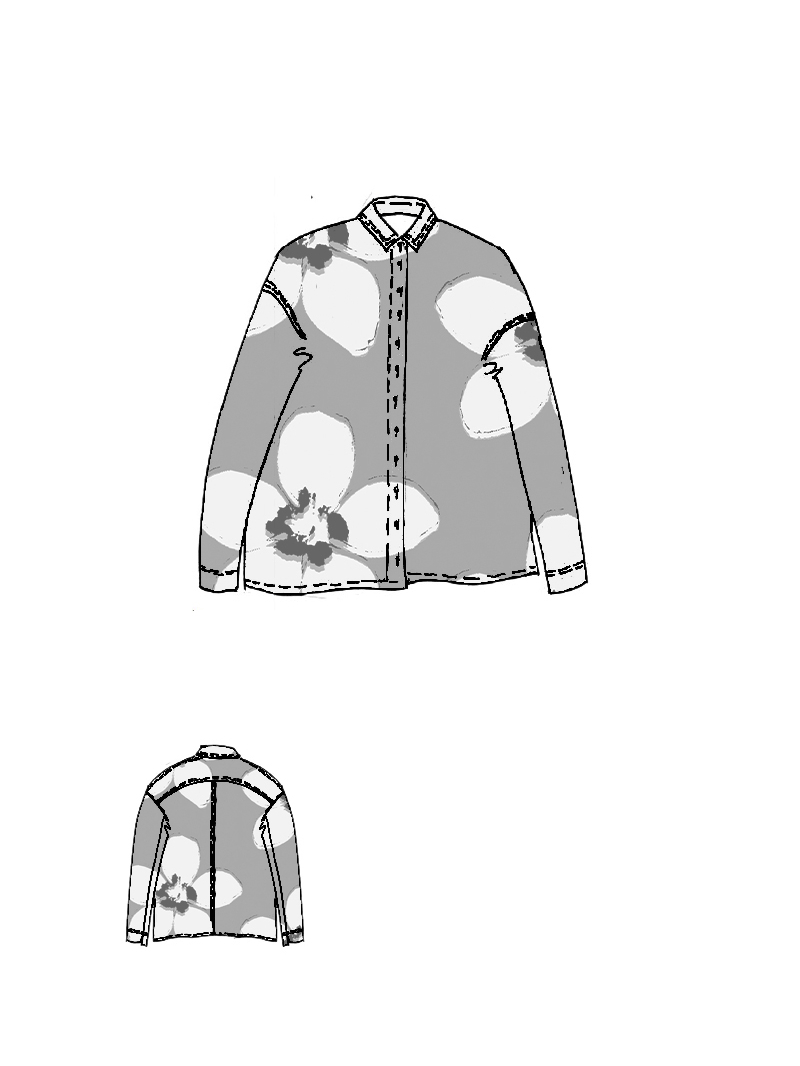 Rundholz Black Label - Прямая широкая вуалевая блузка с пуговицами - 2253600401