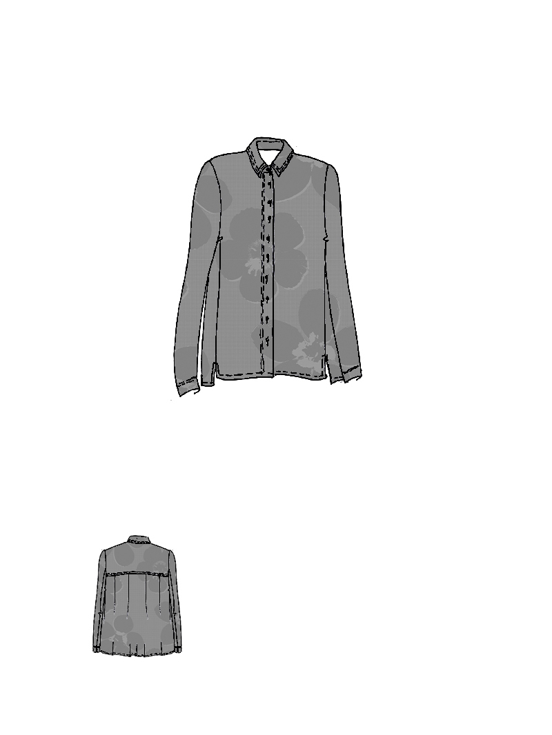 Rundholz Black Label - Voile Bluse mit Faltenpartie im Rücken - 2253600404