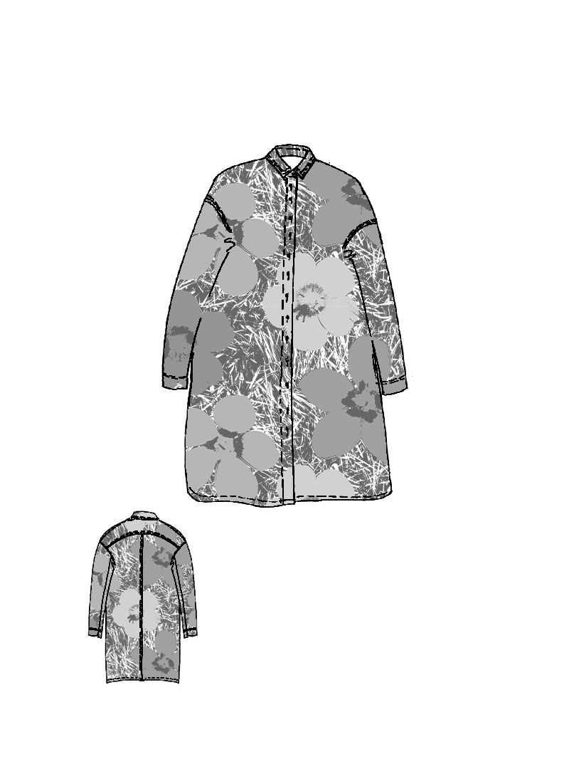 Rundholz Black Label - Широкое вуалевое платье с пуговичной распашонкой - 2253600902