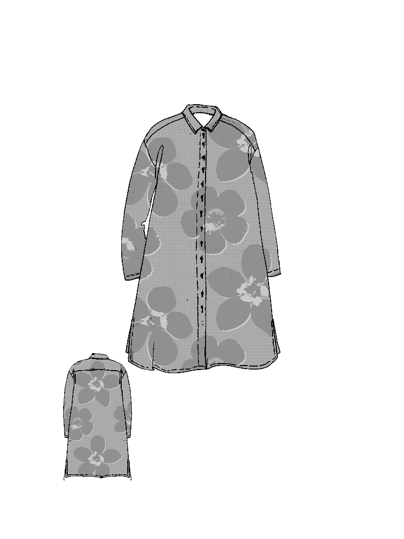 Rundholz Black Label - Платье из вуали с пуговичной распашонкой - 2253600907