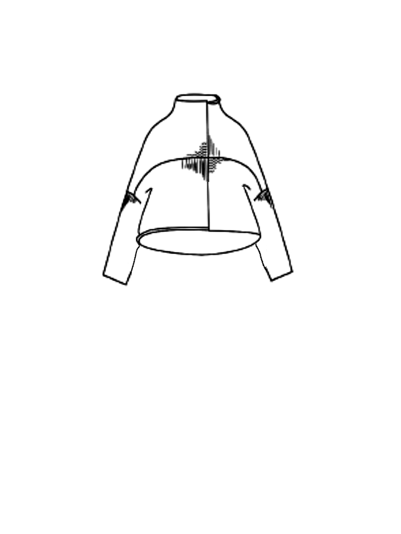 Rundholz Black Label - Kurzer A-förmiger Woll mix Strick Pullover - 2253620704