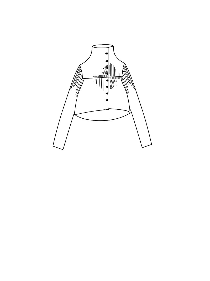 Rundholz Black Label - Asymmetrische Woll mix Strickjacke mit Knöpfen - 2253627103