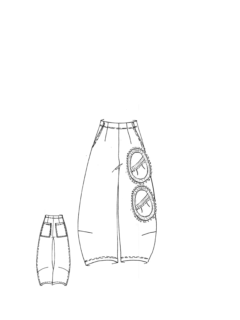 Rundholz Black Label - Ballonförmige Cottonshape Hose - 2253630109