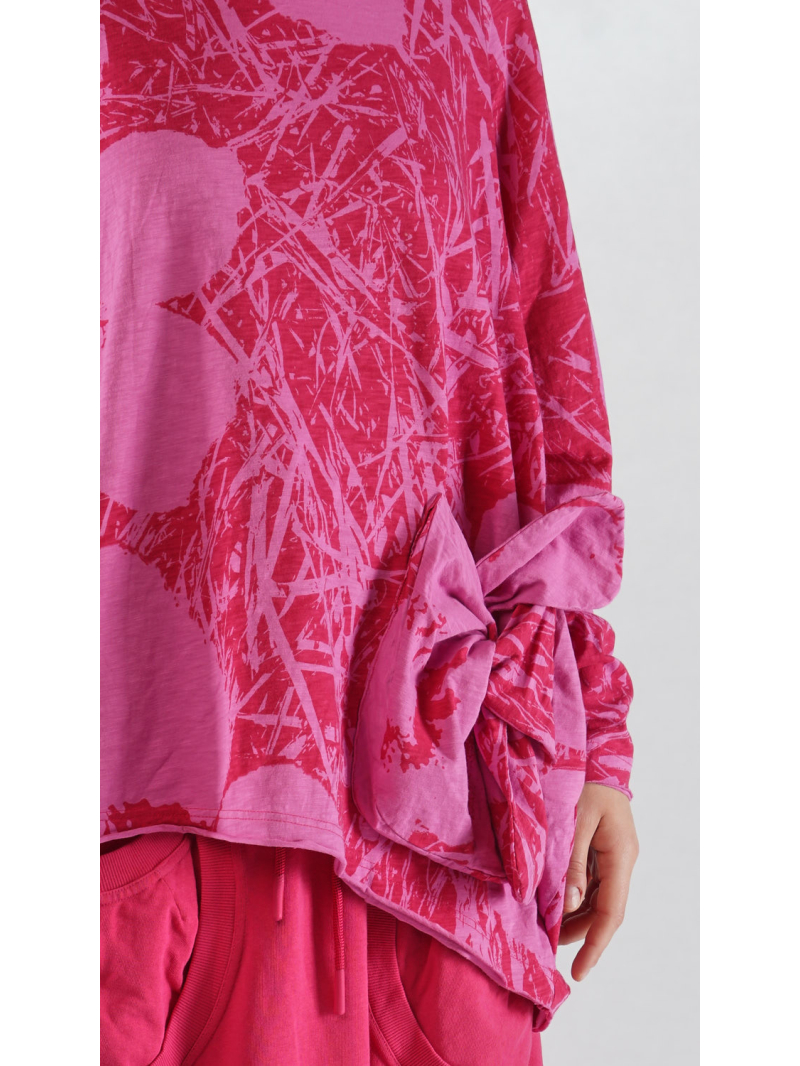 Rundholz Black Label - Ballonförmige Baumwoll Slubjersey Shirt mit Schleifentasche - 2253640502