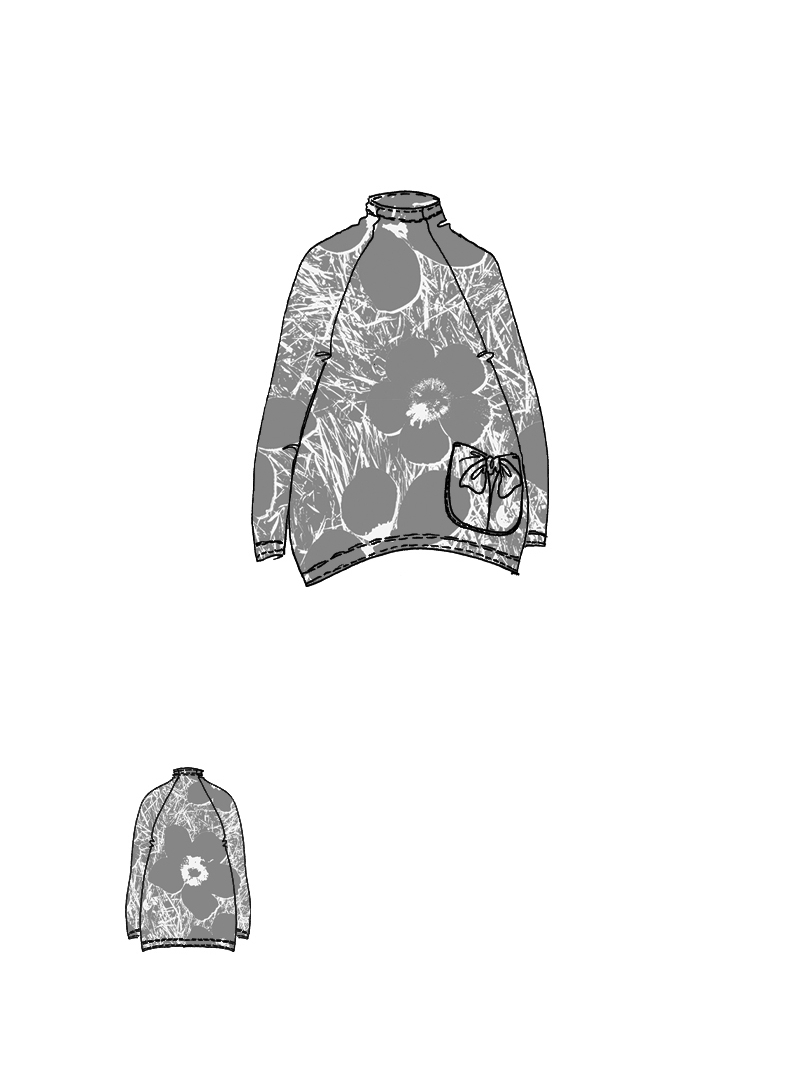 Rundholz Black Label - Ballonförmige Baumwoll Slubjersey Shirt mit Schleifentasche - 2253640502