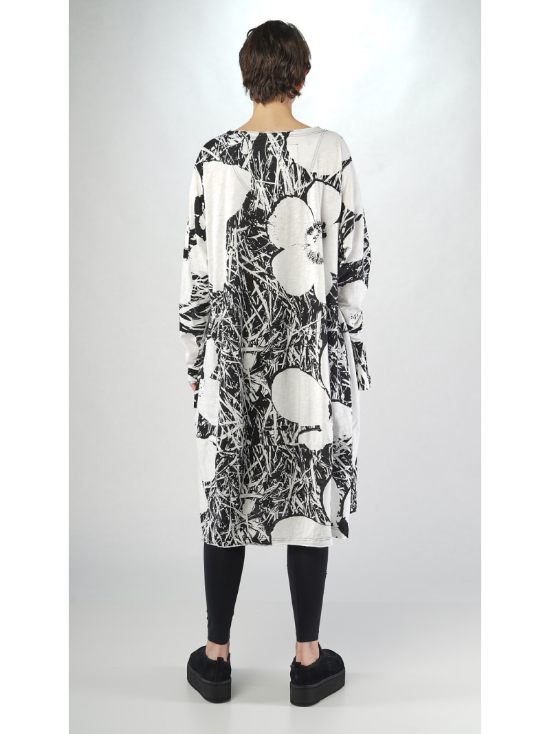 Rundholz Black Label - Ballonförmiges Baumwoll Slubjersey Kleid mit Schleifentaschen - 2253640903