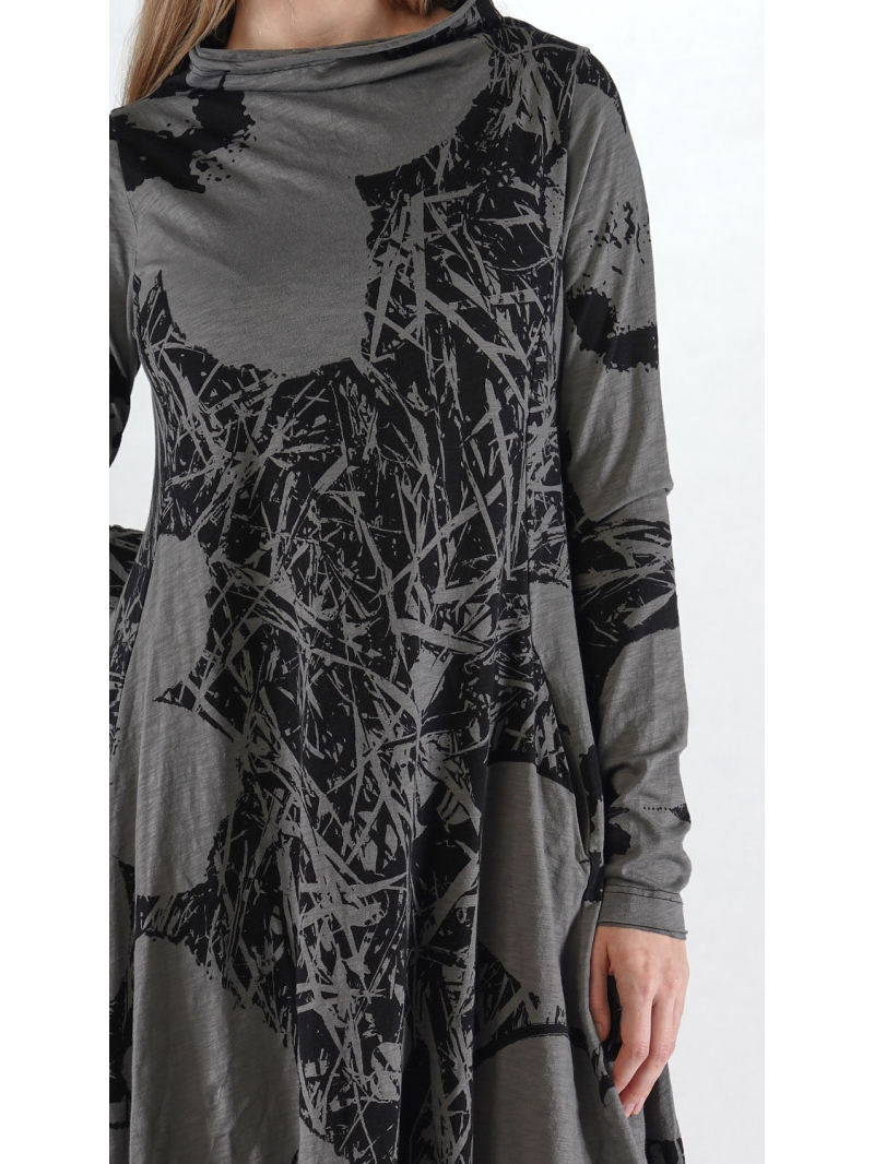 Rundholz Black Label - Ballonförmiges Baumwoll Slubjersey Kleid - 2253640905