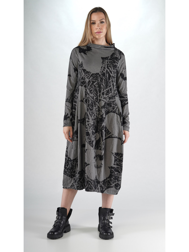 Rundholz Black Label - Ballonförmiges Baumwoll Slubjersey Kleid - 2253640905