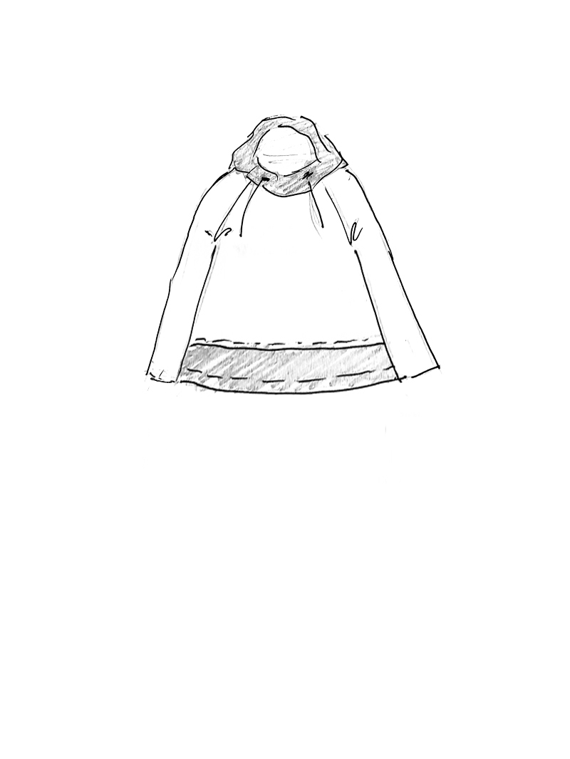 Rundholz Black Label - Hüftlanger Leinen Strick Pullover mit Wattiertem Nyloneinsatz - 2253710703