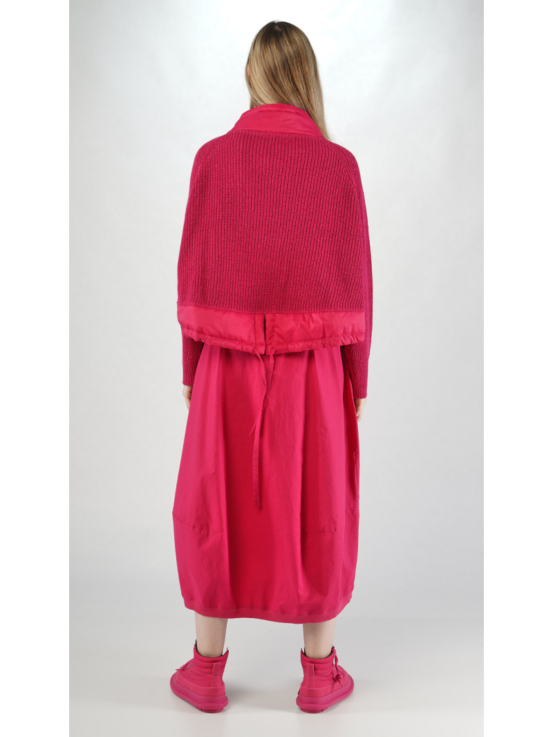 Rundholz Black Label - Gerader weiter Leinen Strick Pullover mit Wattiertem Nyloneinsatz - 2253710704