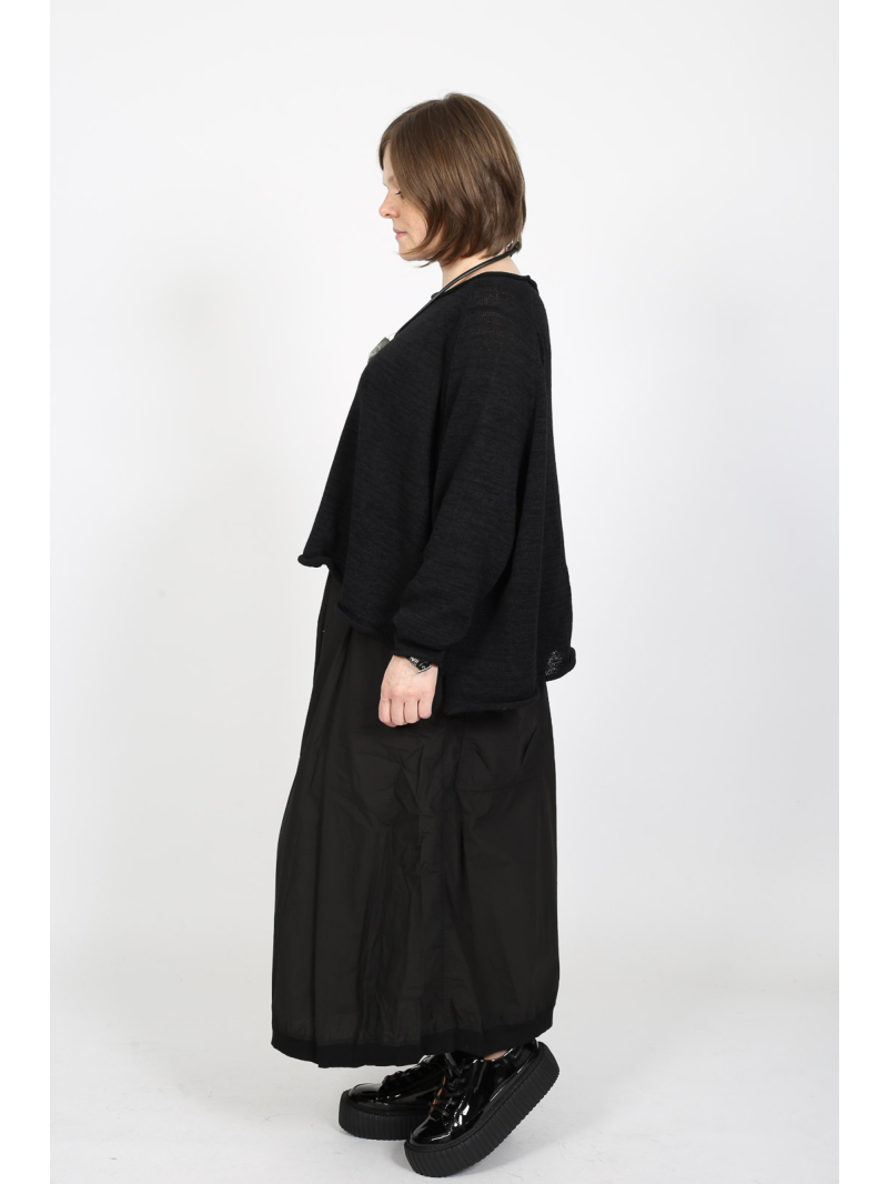 Rundholz Black Label -  Leinen-Baumwoll Pullover mit Rollkanten - 2253720713