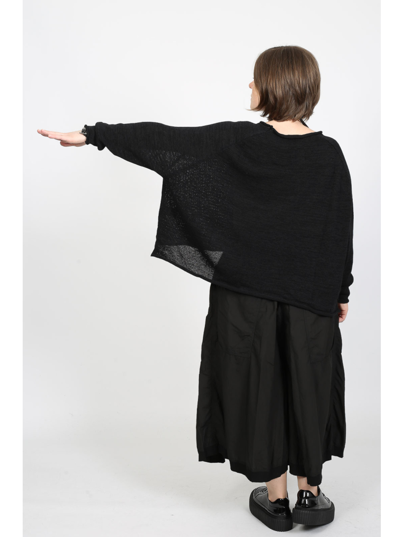 Rundholz Black Label -  Leinen-Baumwoll Pullover mit Rollkanten - 2253720713