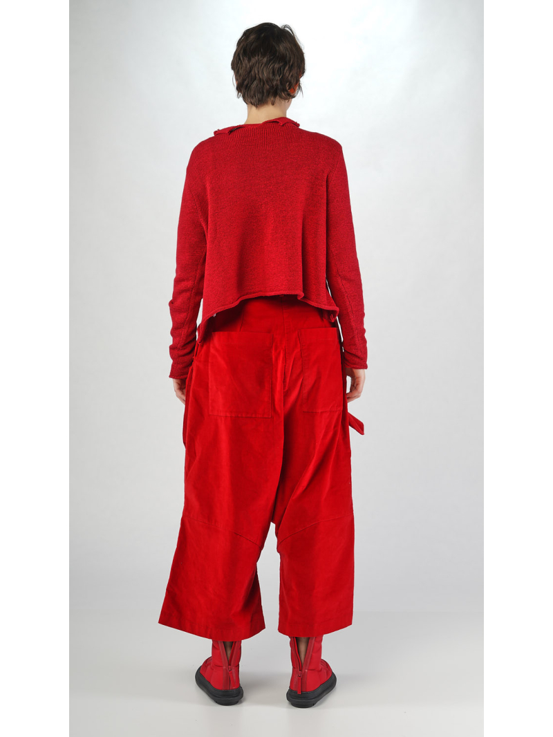 Rundholz Black Label - Ausgestellte Leinen Strickjacke mit Platziertem Flock Druck - 2253727106