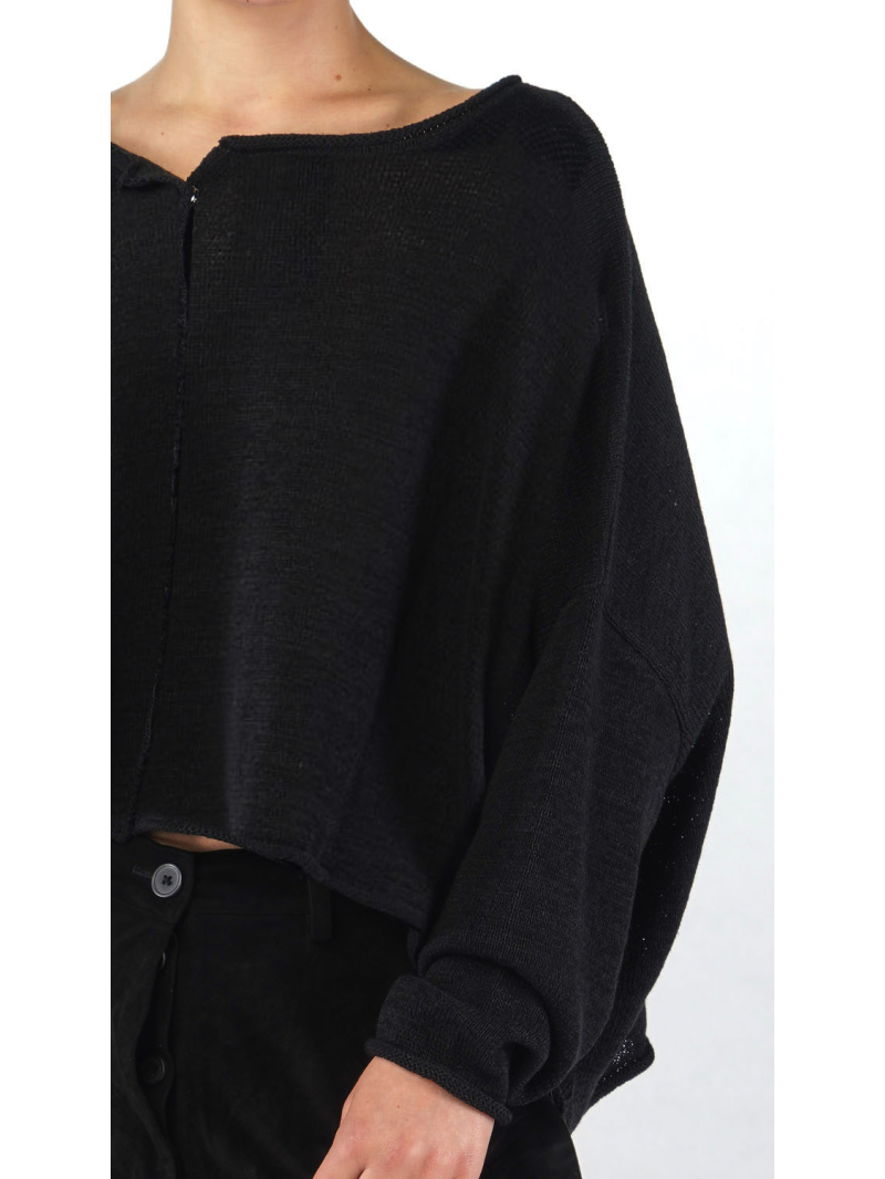 Rundholz Black Label - Gerade weite Leinen Strickjacke - 2253727117