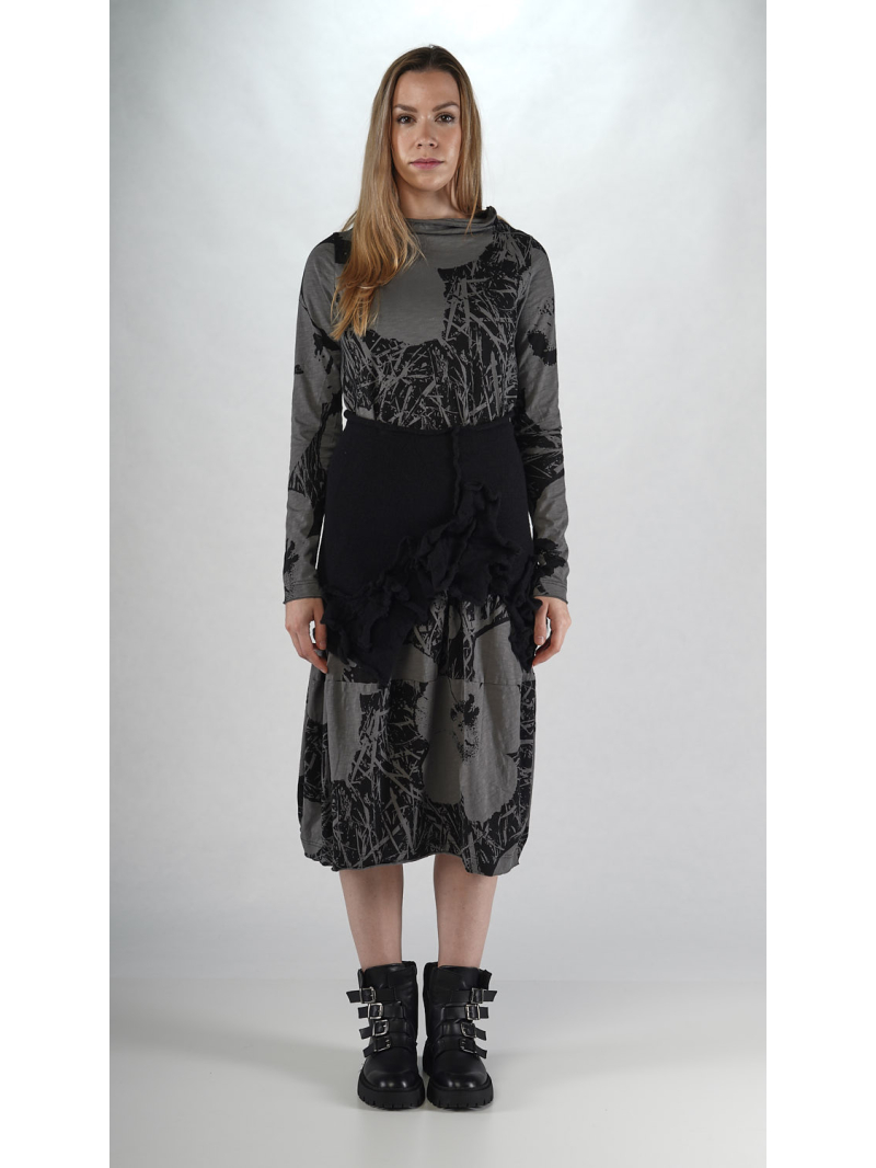 Rundholz Black Label - Wollschärpe mit plastischen Blumenapplikationen - 2253893212