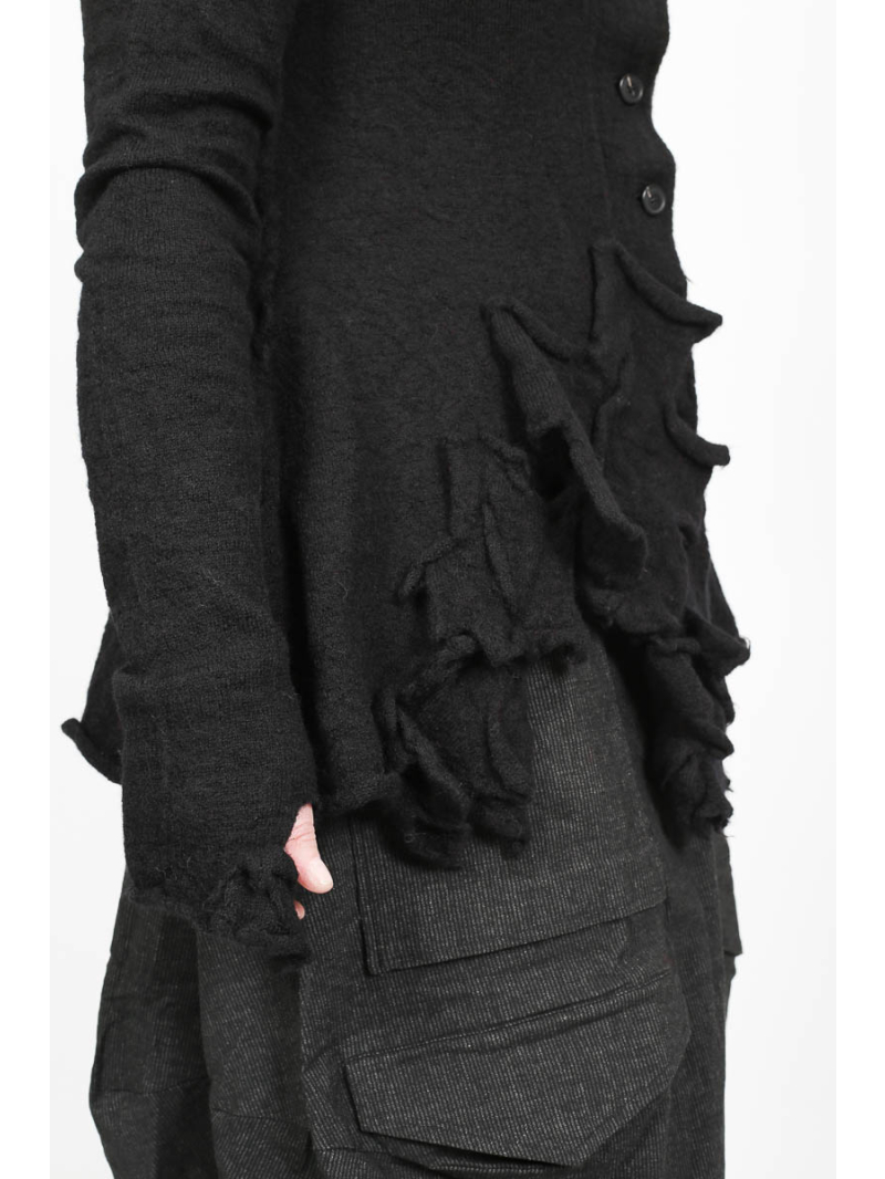 Rundholz Black Label - A-Linien Strickjacke mit Rollkragen - 2253897109