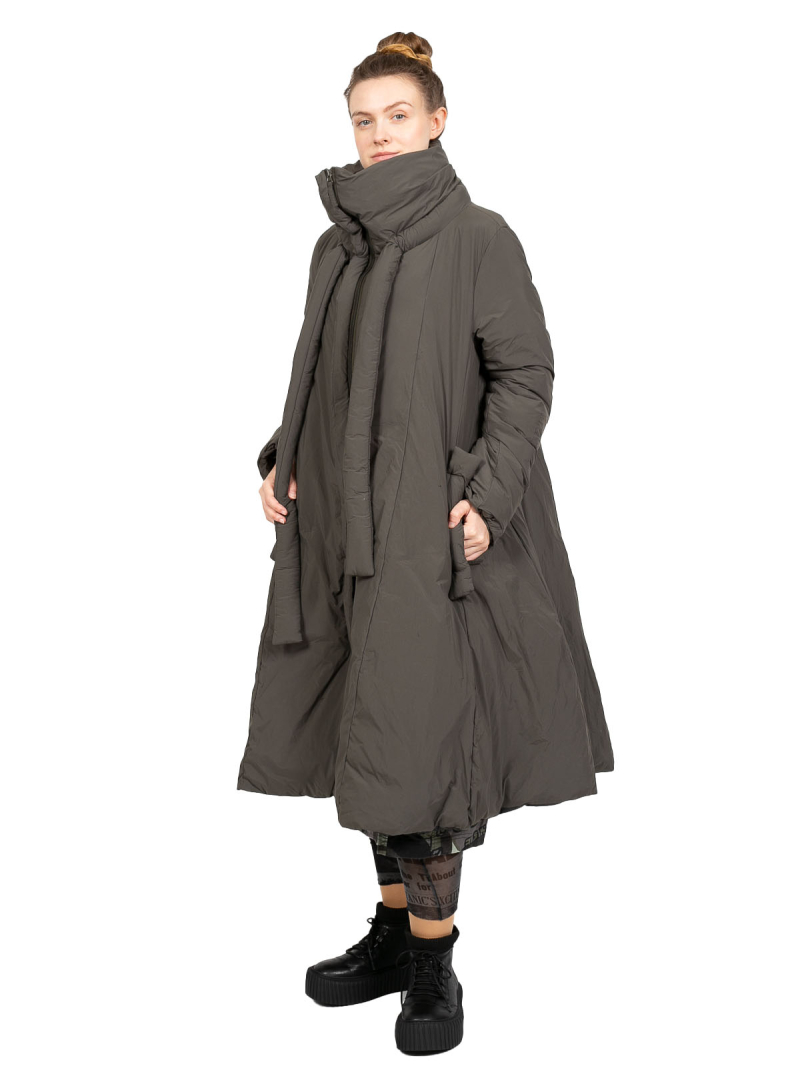 Rundholz Black Label - Taillierter DaunenMantel mit hohem Kragen und dekorativen Akzenten Jungle - 2243211203