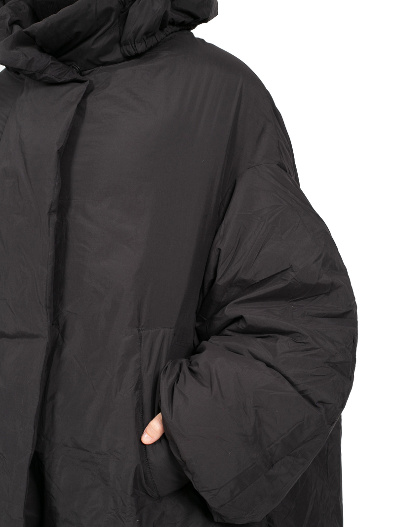 Rundholz DIP - DaunenMantel mit weiten Ärmeln und Kapuze Black - 2242001204