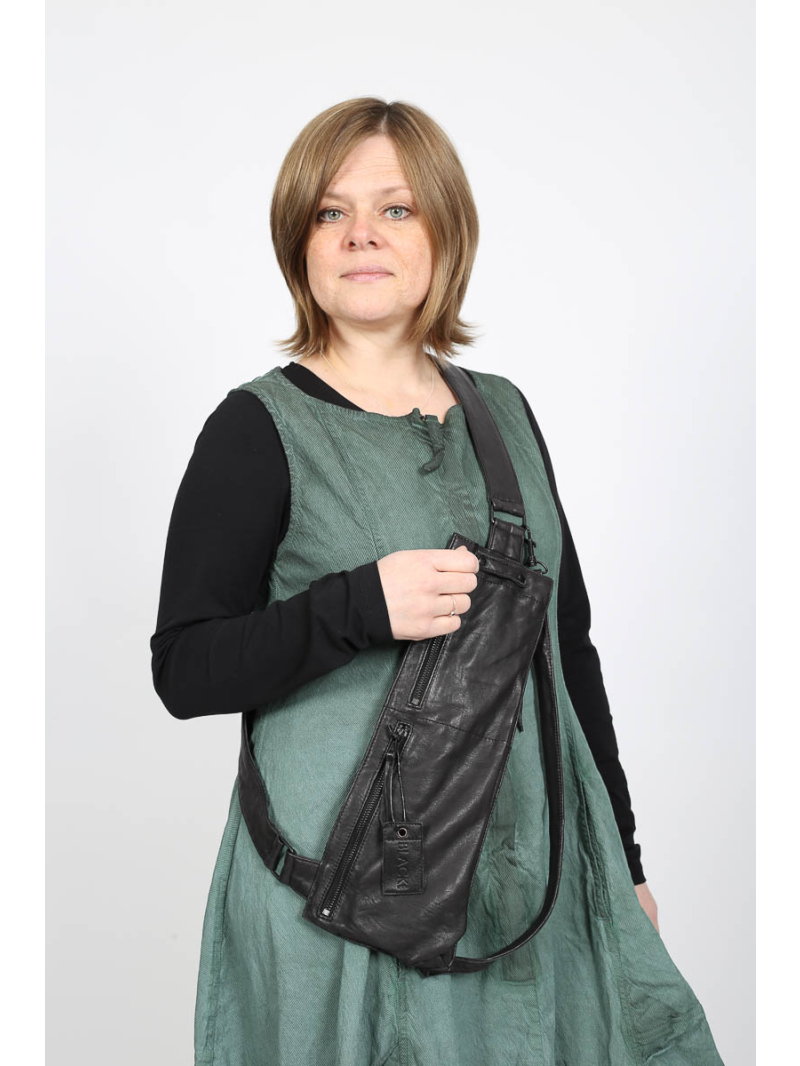 Black by k&m - Tasche - body bag who gave you permission - B40.252.40.03