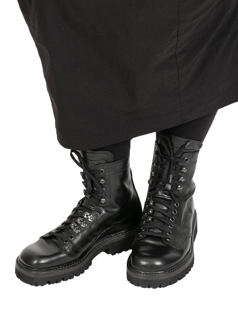 Shoto - Кожаные ботинки на шнуровке из конской кожи черного цвета Черный - 51766