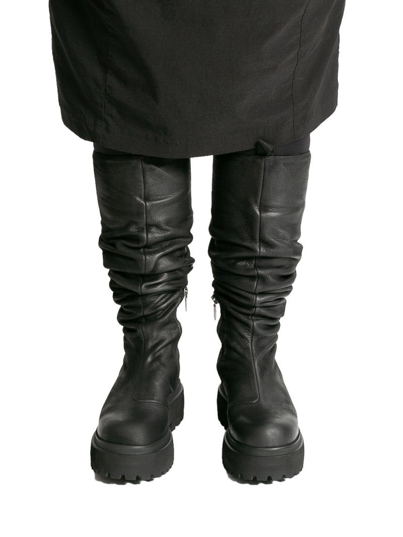 Lofina Shoebox - Кожаные сапоги Gasoline Nero Black Black - 6064