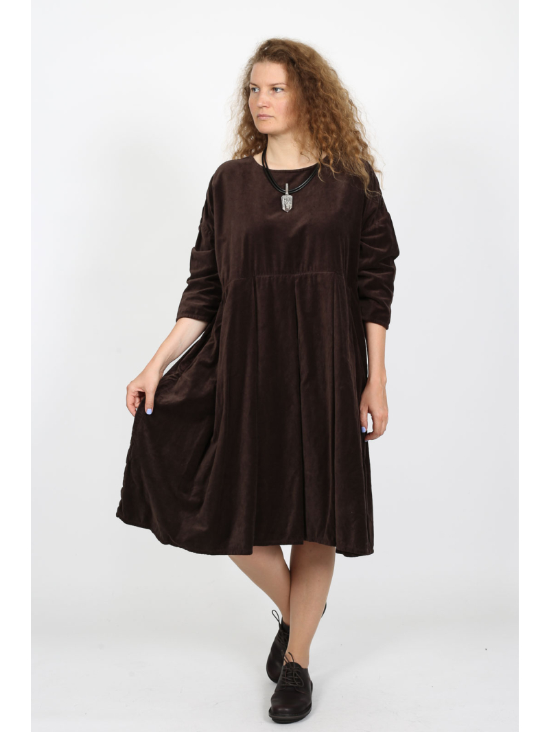 Privatsachen - Tunika - löflernen - baumwollsamt - 252073-choco