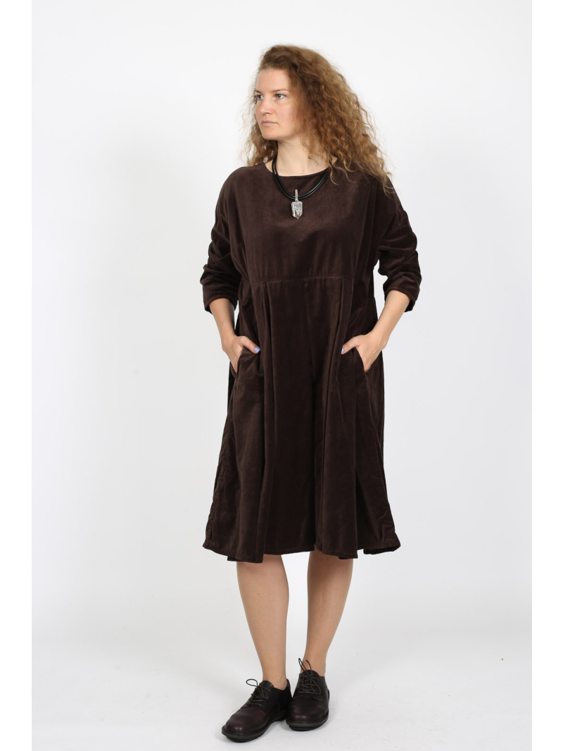 Privatsachen - Tunika - löflernen - baumwollsamt - 252073-choco