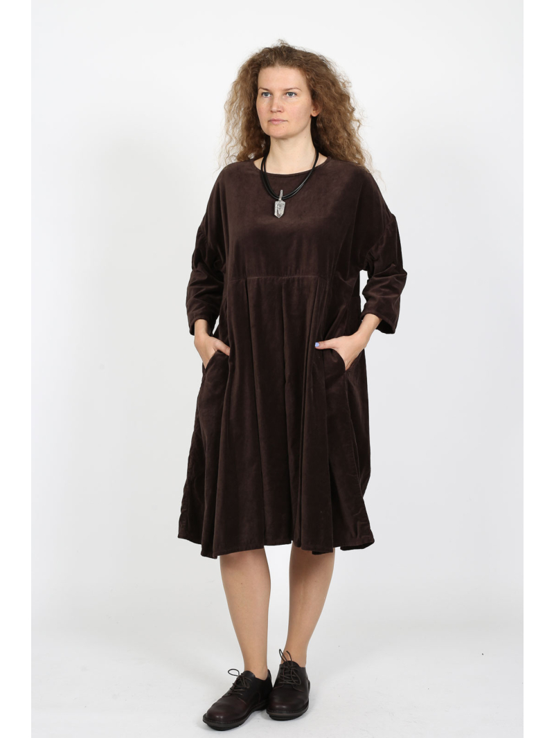 Privatsachen - Tunika - löflernen - baumwollsamt - 252073-choco