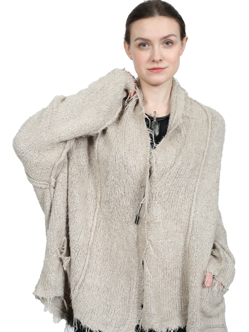 Rundholz - Wide tussah silk cardigan - 1251657106