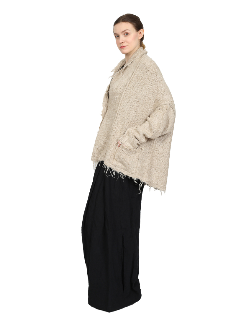 Rundholz - Wide tussah silk cardigan - 1251657106