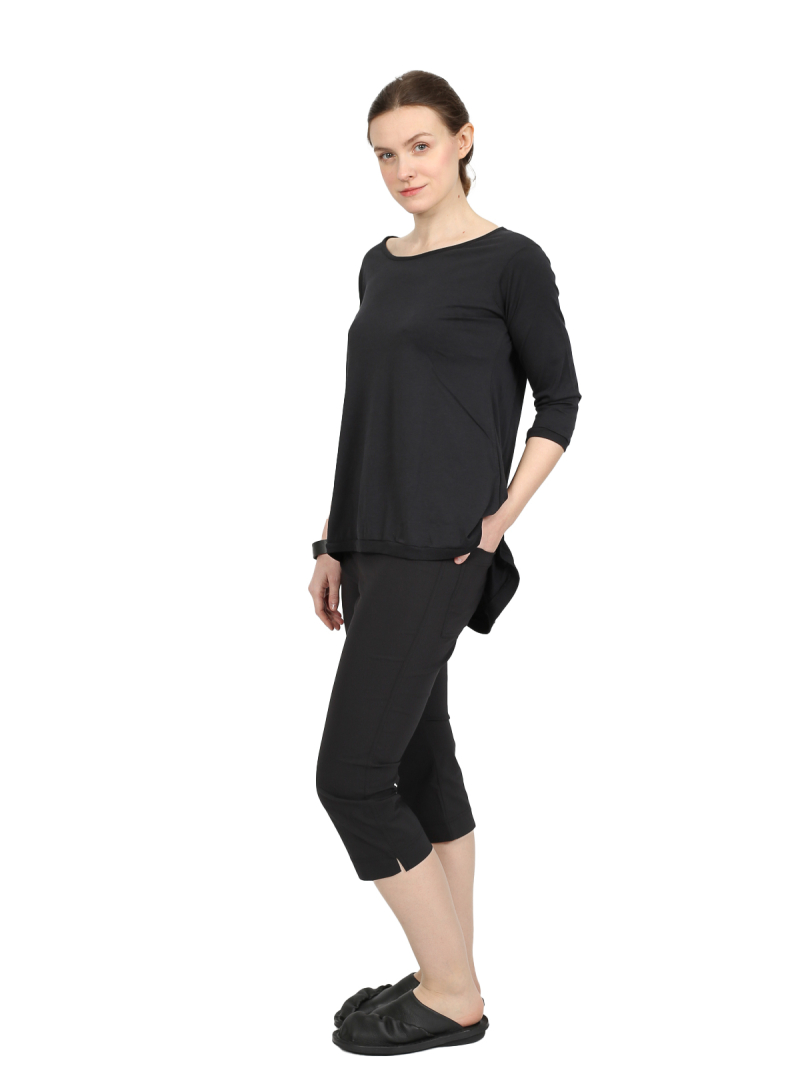 Rundholz Black Label - pantalon étroit en stretch couvrant le genou avec taille élastique - bleu marine - 1253630109