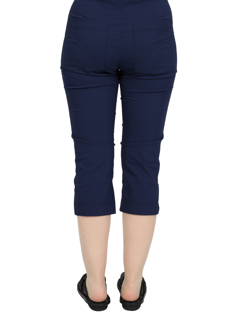 Rundholz Black Label - pantalon étroit en stretch couvrant le genou avec taille élastique - bleu marine - 1253630109