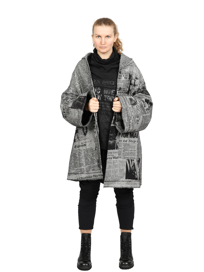 Rundholz DIP - Manteau Journal Print Oversize Moon Walk - 2242281210