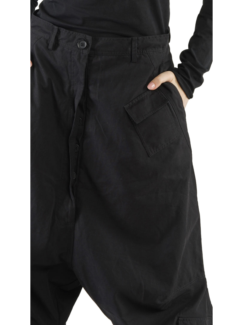 Rundholz Black Label - Pantalon large avec entrejambe basse et petites poches à rabat Black - 2243300101