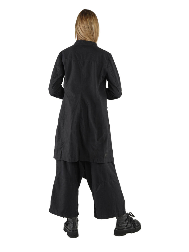 Rundholz Black Label - Coat frock coat with decorative small flap pockets Black - 2243301205