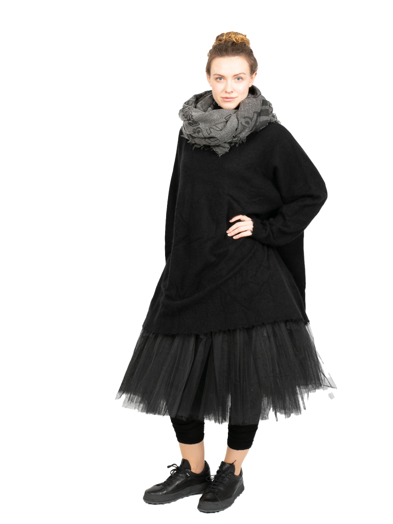 Rundholz Black Label - Riesentuch mit Fransen und Print Jungle Print - 2243361403