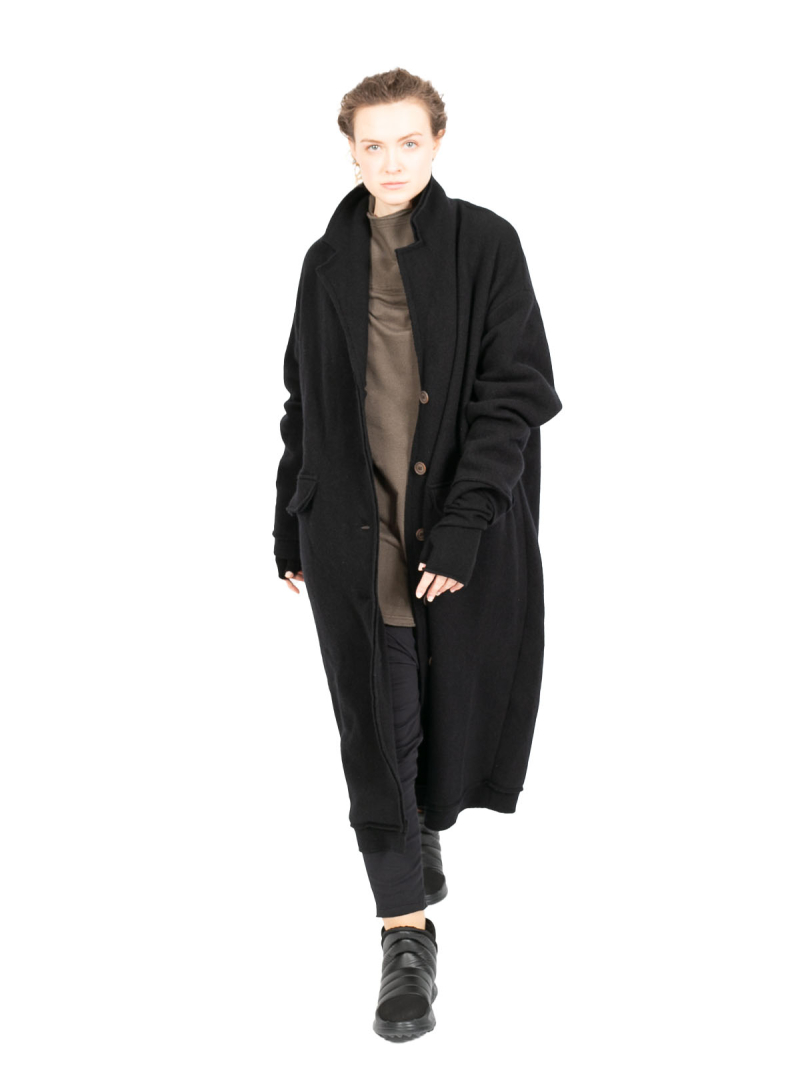 Rundholz Black Label - Arm warmers with thumb wool mix black